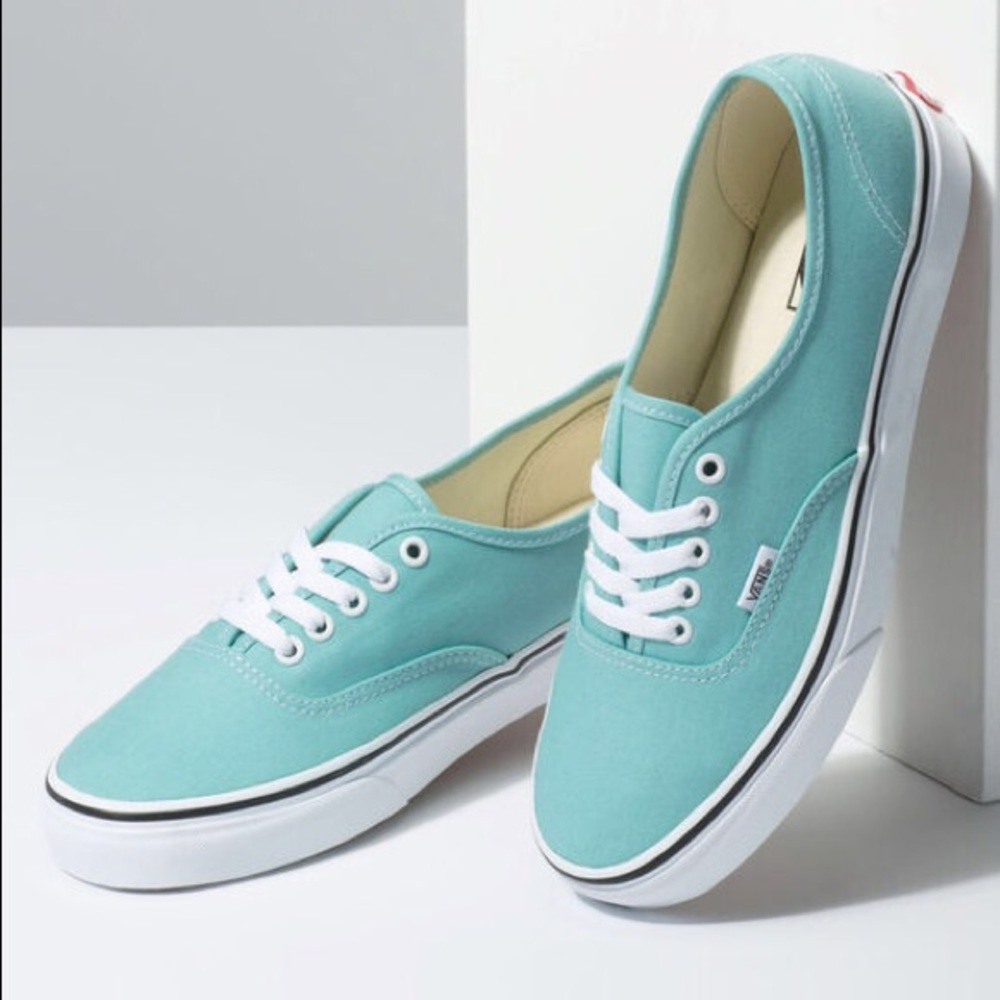 NEW Vans Authentic Aqua Haze White
